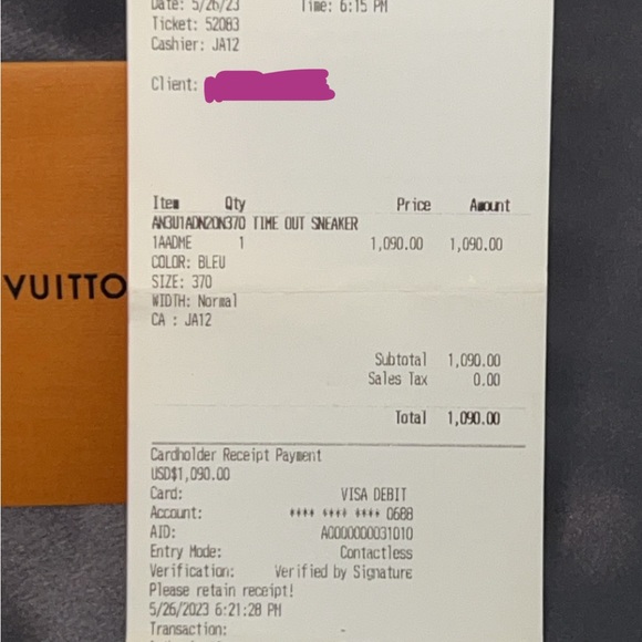 These are a pair of Authentic LV sneaks that were only worn once for a shoot - Picture 7 of 7